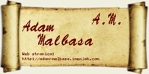 Adam Malbaša vizit kartica